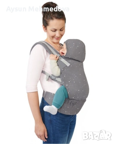 Ергономична раница KinderKraft - Huggy, звездички, снимка 10 - Кенгура и ранички - 53416163