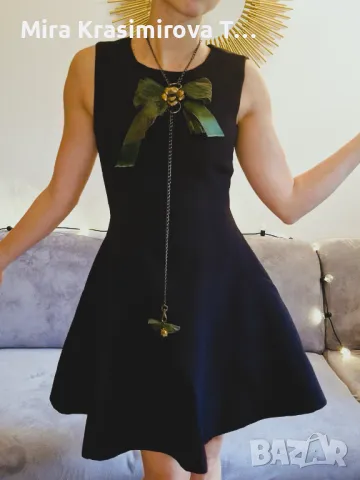 Малка черна рокля Reserved (XS) + ръчно изработено бижу