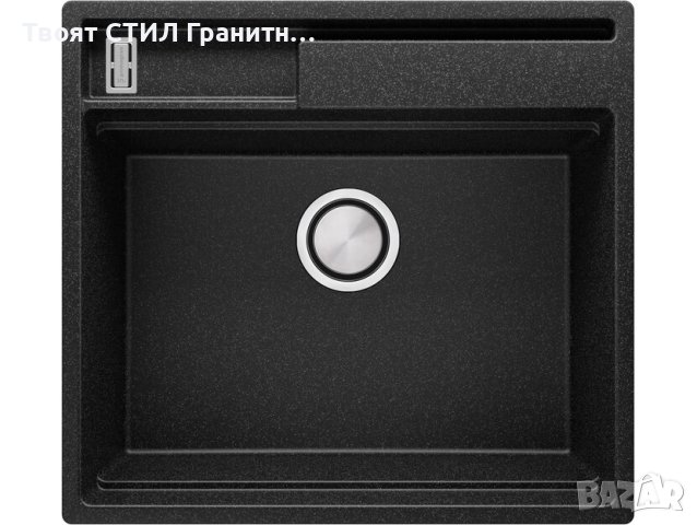 Кухненска Мивка от гранит модел Осло 40 Премиум 380 x 530 мм - графит, снимка 7 - Мивки - 41875256
