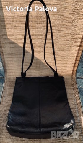 Черна чанта STABA Италия,естествена кожа, снимка 5 - Чанти - 38404478