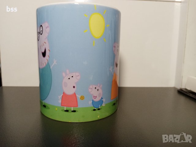 Бяла порцеланова чаша на Пепа Пиг / Peppa Pig