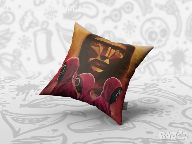 Декоративна възглавница SQUID GAME, снимка 3 - Възглавници - 34738907