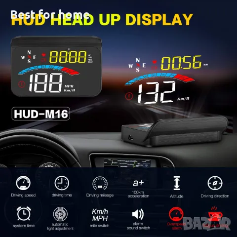 GULFLINK GPS Head Up Display M16, снимка 4 - Друга електроника - 49337609