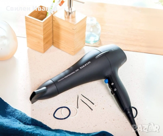 Сешоар TAURUS Fashion Professional 2300, 2200W, функция за студен въздух, 3 скорости, снимка 4 - Други - 51531963