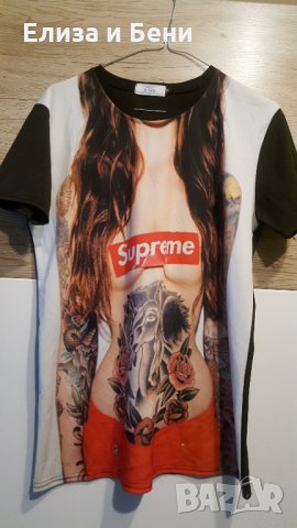 Уникална тениска с щампа тату нюд 3Д реалистично изображение, снимка 1