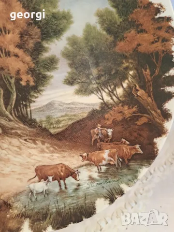 голяма немска декоративна порцеланова чиния Royal Schwabap  6/5, снимка 2 - Декорация за дома - 49323174