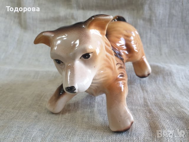 Порцеланова  фигура-куче, снимка 3 - Антикварни и старинни предмети - 38337275