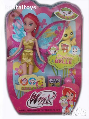 Кукла Уинкс с червена коса и с домашен любимец Winx, снимка 1