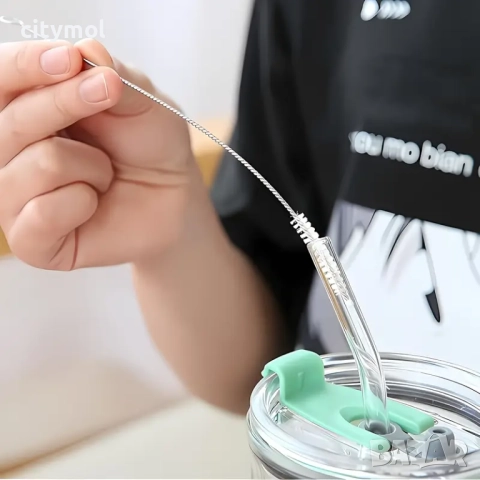 Комплект от 10 четки за почистване, 21 см, найлон/неръждаема стомана, снимка 5 - Други стоки за дома - 51507341