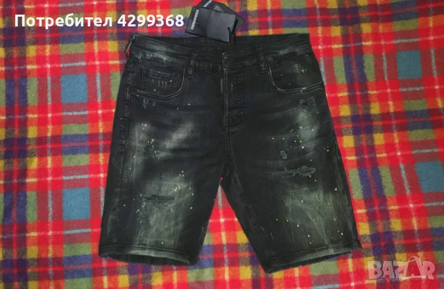Чисто нови къси дънки Dsquared D2 Black 