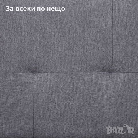 Разтегателен диван с две възглавници, светлосив, полиестер, снимка 5 - Дивани и мека мебел - 43785185