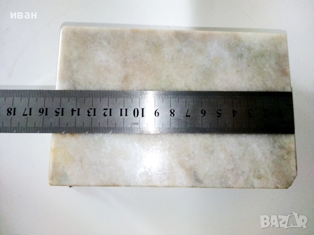 Стара мраморна кутия + голям масивен пепелник, снимка 18 - Антикварни и старинни предмети - 52921241