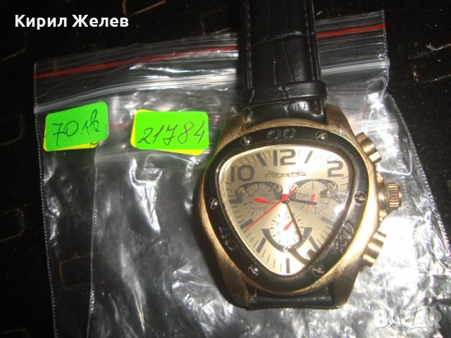 SARASTRO ДИЗАЙНЕРСКИ МАРКОВ МОДЕН ПОЗЛАТЕН ЧАСОВНИК с КАИШКА 21784, снимка 7 - Мъжки - 32714466