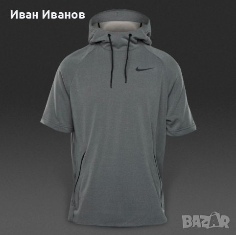 тениска тип суитшърт Nike DRY HOODIE SS HYPER Flex размер S-M