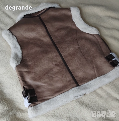 НАМАЛЕН Дебел дамски елек с Каракул , снимка 3 - Елеци - 52667960