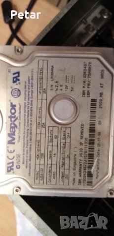 Maxtor 82561D3 HDD 3.5"IDE 2.5GB Hard Disk Drive, IBM 02K3487, 75H8978, снимка 2 - Твърди дискове - 32278503