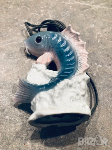 Порцеланова риба - лампа, снимка 2 - Антикварни и старинни предмети - 39311485