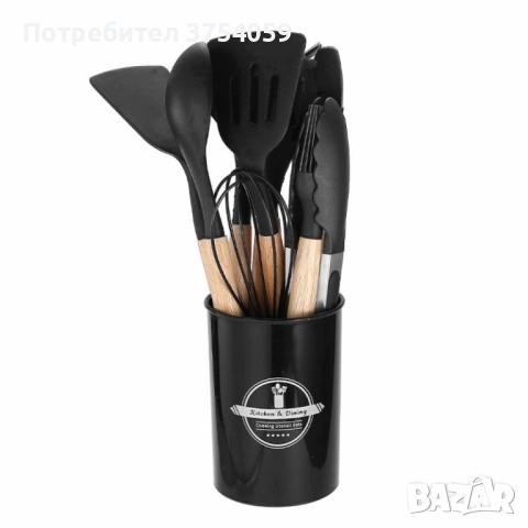 Комплект тенджери + подарък кухненски прибори розов, черен или зелен цвят DJ37+TV1316, снимка 3 - Прибори за хранене, готвене и сервиране - 51131198