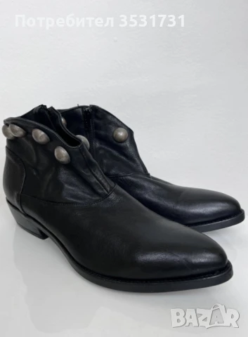Manilla Grace черни кожени боти размер 38, снимка 4 - Дамски боти - 50876495