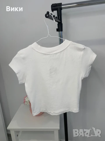 Кроп бяла тениска , снимка 8 - Тениски - 50918339