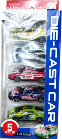 МЕТАЛНИ КОЛИ 1:64 5-ЦА кут. нови  Тегло: 0.133 kg Широчина: 4.5 cm Дължина: 11 cm 