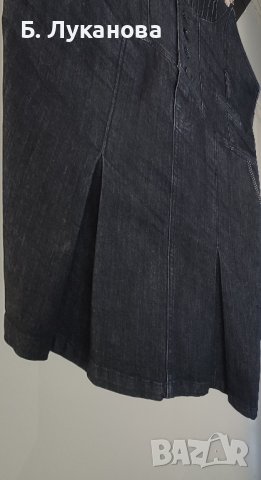 Рокля/сукман от тъмно син деним, р.36, снимка 5 - Сукмани - 43113846