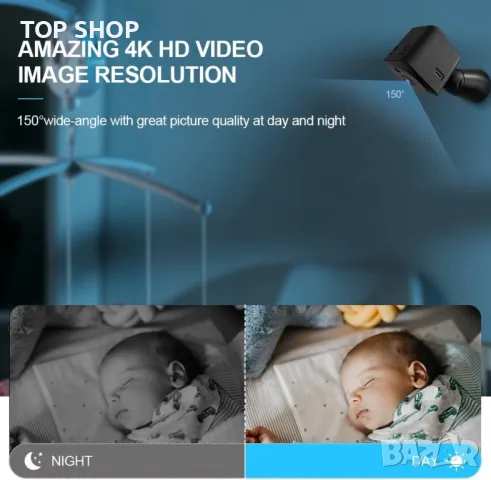 Мини камера Q18 4k HD Wifi акумулаторна от Shenzen, снимка 7 - Камери - 48483585