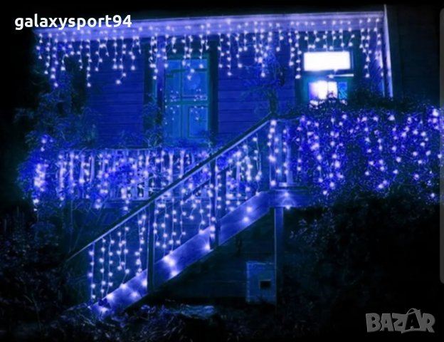 ЛЕд Синя/бяла/шарена Висулка за външна ЛЕд украса Коледа, снимка 2 - Лампи за стена - 27148568