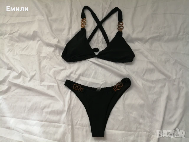 S, M нов комплект дамски бански от две части със змии, снимка 6 - Бански костюми - 50929648