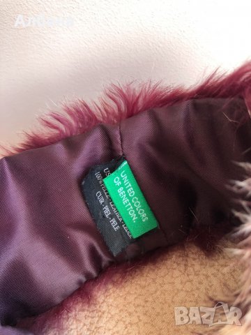 Шал Benetton от естествен косъм , снимка 2 - Шалове - 35220244