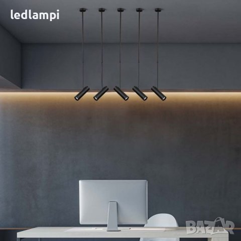 LED Спот 1хGU10 Черен Телескопично Рамо, снимка 7 - Лампи за таван - 40123341