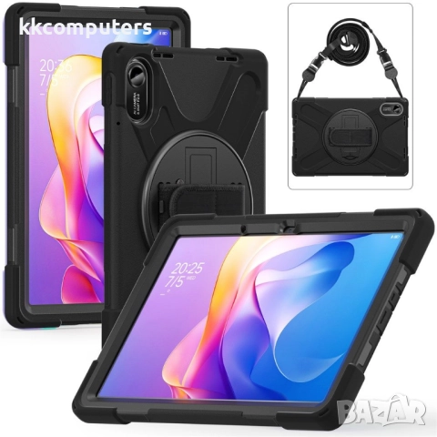 Удароустойчив калъф със задна част от PC + Лента през рамо за Xiaomi Redmi Pad 2 | 360° ротация | Пр, снимка 8 - Калъфи, кейсове - 52143899