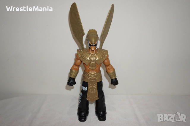 Рядка Оригинална Голяма Кеч Фигура На Rey Mysterio С Изкачащи Златни Крила 30см , снимка 15 - Колекции - 51855497