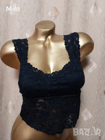 Primark S/M Черно ,еластично дантелено бюстие , снимка 3 - Бельо - 47503369