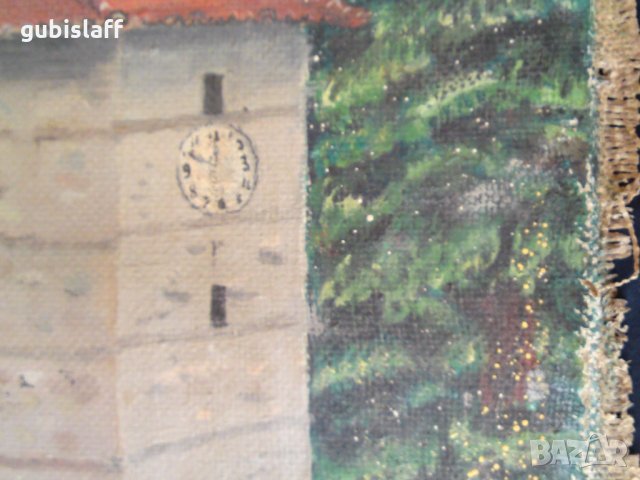 Картина, Часовниковата кула в Златица, Н. Шопов, 1986 г., снимка 4 - Картини - 32369588