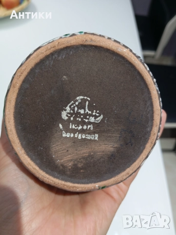 Стара маркирана ваза ръчна изработка , снимка 3 - Вази - 52470976