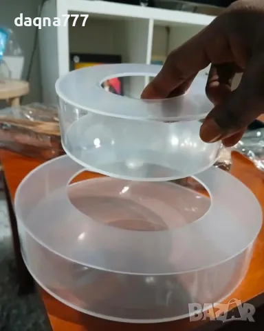 Прозрачни ефектни  поставки за торта, снимка 3 - Форми - 50345323