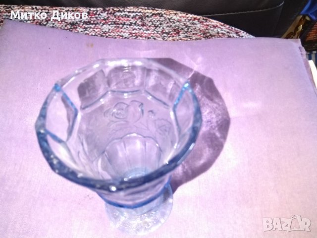 Вази  синя Фи-9см и Н-15см , снимка 3 - Декорация за дома - 43009621