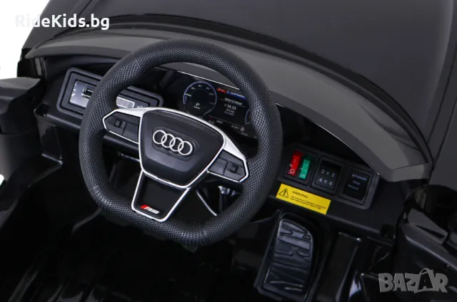 Audi RS E-Tron GT 12V – Детска акумулаторна кола, Черна, EVA гуми, снимка 5 - Детски велосипеди, триколки и коли - 50421093