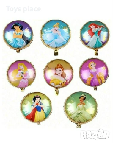 Фолиеви балони с принцесите на Дисни Пепеляшка, Бел, Риана, Рапунцел, Снежанка, Спящата красавица, , снимка 2 - Други - 50745113