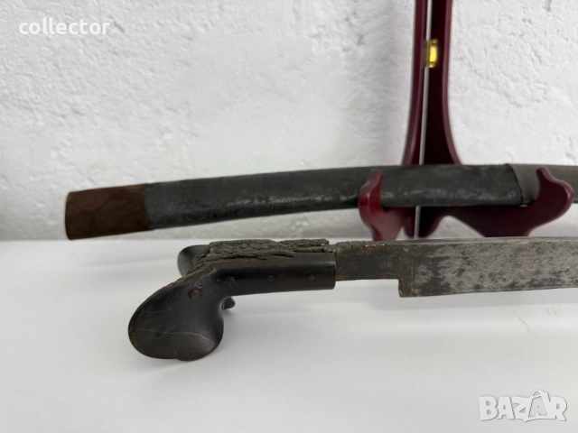 Автентичен османски / балкански ятаган / острие / каракулак. №7714, снимка 7 - Антикварни и старинни предмети - 52737922