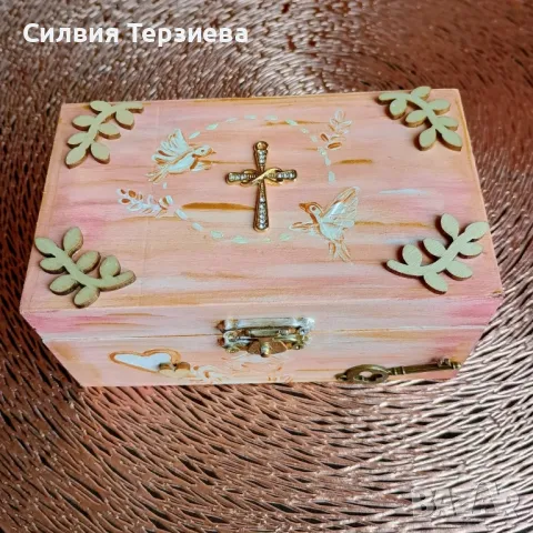 Дървена кутия за кръщене , снимка 1
