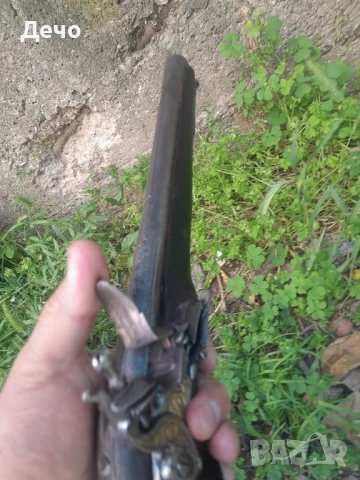 Уникален Османски, Балкански Кремъчен пищов Работещ механизъм
Красиви орнаменти Позлатен механизъм, снимка 6 - Антикварни и старинни предмети - 50480609