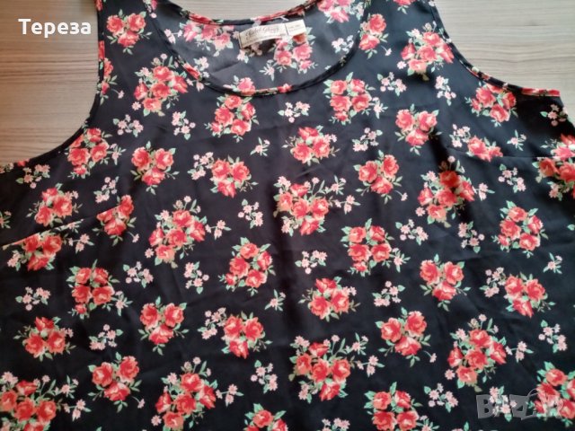 🆕 Черна туника с рози/ XXL🌹 