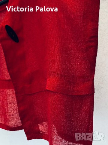 Широка ленена блуза HOPSACK Германия, снимка 7 - Корсети, бюстиета, топове - 43744197