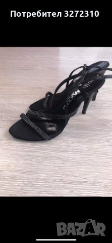 Италиански дамски сандали на ток, снимка 1 - Сандали - 37229199