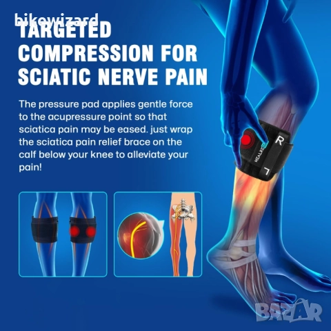 Healrecux Наколенка за акупресура опора за коляното с притискаща подложка НОВА, снимка 4 - Спортна екипировка - 52477585