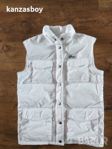 Elho Vintage Skiwear Down Puffer Red Men's Vest, SIZE 36/С - страхотен пухен елек, снимка 3 - Други - 38959732