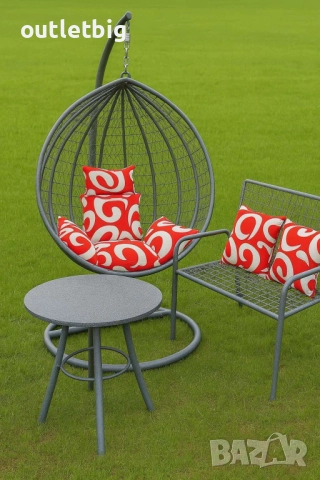 Люлка градинска висяща люлка тип гнездо,яйце–Промоция , снимка 6 - Градински мебели, декорация  - 52233111