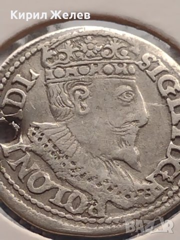 Сребърна монета 3 гроша 1596г. Сигизмунд трети ПОЛША 28453, снимка 4 - Нумизматика и бонистика - 42999849